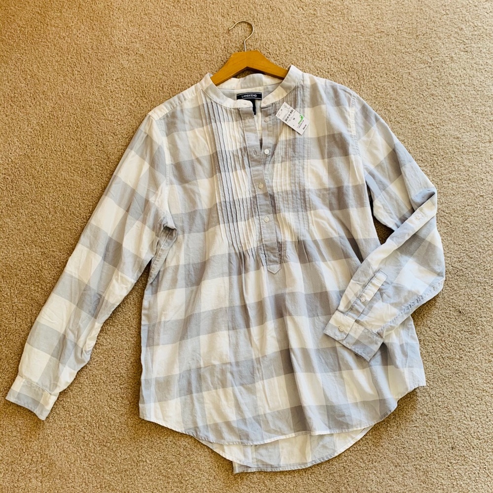 COPY - NWT Land’s End Long Sleeve Buttons Flannel Size 16